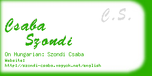 csaba szondi business card